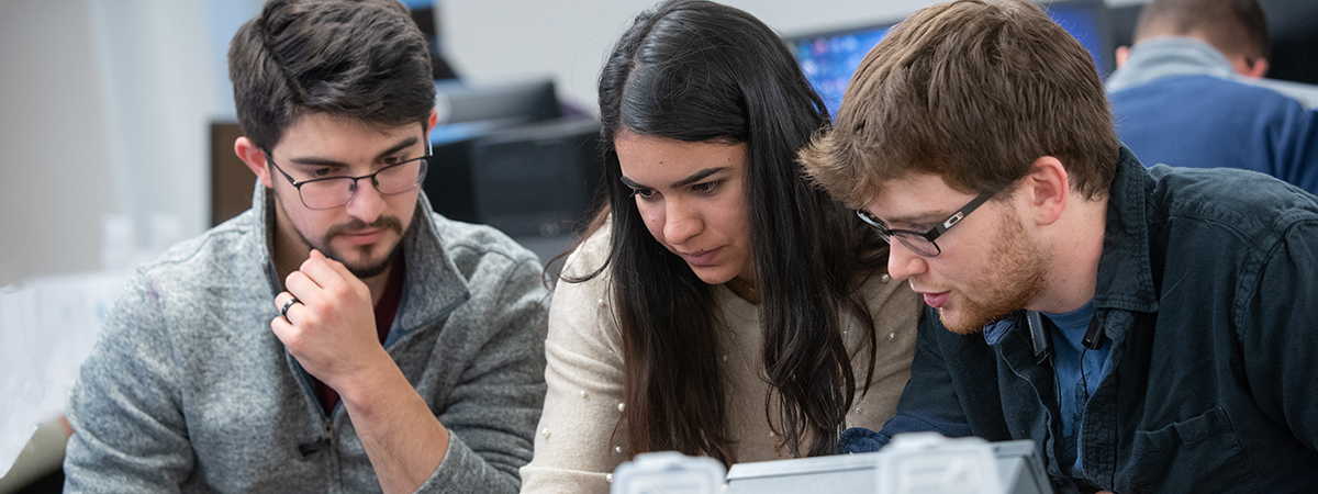 Students working together in class at The University of Akron