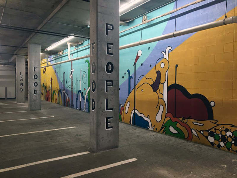 Full mural at countryside market