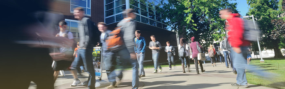 Students on campus