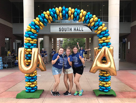 Students in front of our South Residence Hall